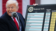 O presidente dos Estados Unidos, Donald Trump, anunciou uma série de tarifas recíprocas que vão de 10% a 50% - Chip Somodevilla/Getty Images