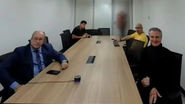 Foto: Reprodução - Ex-presidente Fernando Collor durante audiência de custódia em Alagoas
