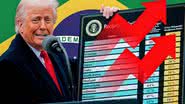 Presidente dos Estados Unidos, Donald Trump, em anúncio da imposição de novas tarifas sobre importações - Divulgação