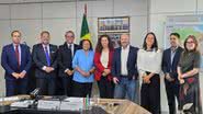 reunião entre o diretor-presidente da CODERN, Paulo Henrique Macedo; a governadora Fátima Bezerra; a ministra da Gestão e Inovação, Esther Dweck, e a secretária de Coordenação e Governança das Empresas Estatais, Elisa Leonel. - Foto divulgação