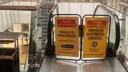 Escadas rolantes e elevadores paralisados durante o blackout causam confusão no Shopping Midway Mall em Natal - Reprodução