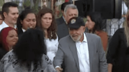 Durante o evento, Alessandra e Yasmin foram chamadas ao palco por representantes da associação local e chegaram a cumprimentar o presidente - Reprodução/Internet