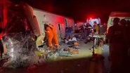 O ônibus, que saiu da Bahia com destino a Pernambuco, estava retornando quando ocorreu o acidente fatal na noite de sexta-feira(17) - Reprodução: CNN Brasil