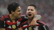 Em um confronto emocionante, o Flamengo superou o Palmeiras com gols de De Arrascaeta, Jorginho e Pedro, garantindo a vitória. - Foto: Thiago Ribeiro/AGIF