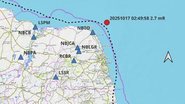 Imagem Terra treme no fundo do mar a 42 quilômetros de cidade do RN