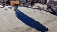 VÍDEO: Barril com vazamento óleo é encontrado em praia do RN e preocupa moradores