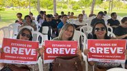 A ação busca pressionar o Governo do RN a avançar nas negociações da greve da categoria, que começou no dia 20 de outubro - Reprodução/Sindsaúde-RN
