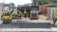 Além da estrutura principal de drenagem, as equipes trabalham na finalização das calhas, poços de visita e bocas de lobo - Reprodução/Seinfra