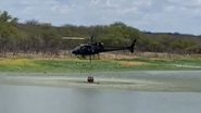 O helicóptero Potiguar 01, do Ciopaer, foi empregado na missão - Divulgação/Ciopaer