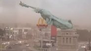 De acordo com a Havan, a estrutura total do monumento tem 35 metros de altura - Reprodução/Redes sociais