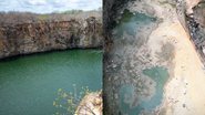 Antes e depois do Poço do Eco - Reprodução/Internet