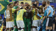 Jogadores da seleção comemorando - Foto CBF