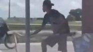 Imagem Vídeo flagra ladrão de placas na Grande Natal; homem é preso por guardas municipais