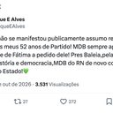 Imagem Henrique declara apoio a Lula e mostra divergência com MDB no RN
