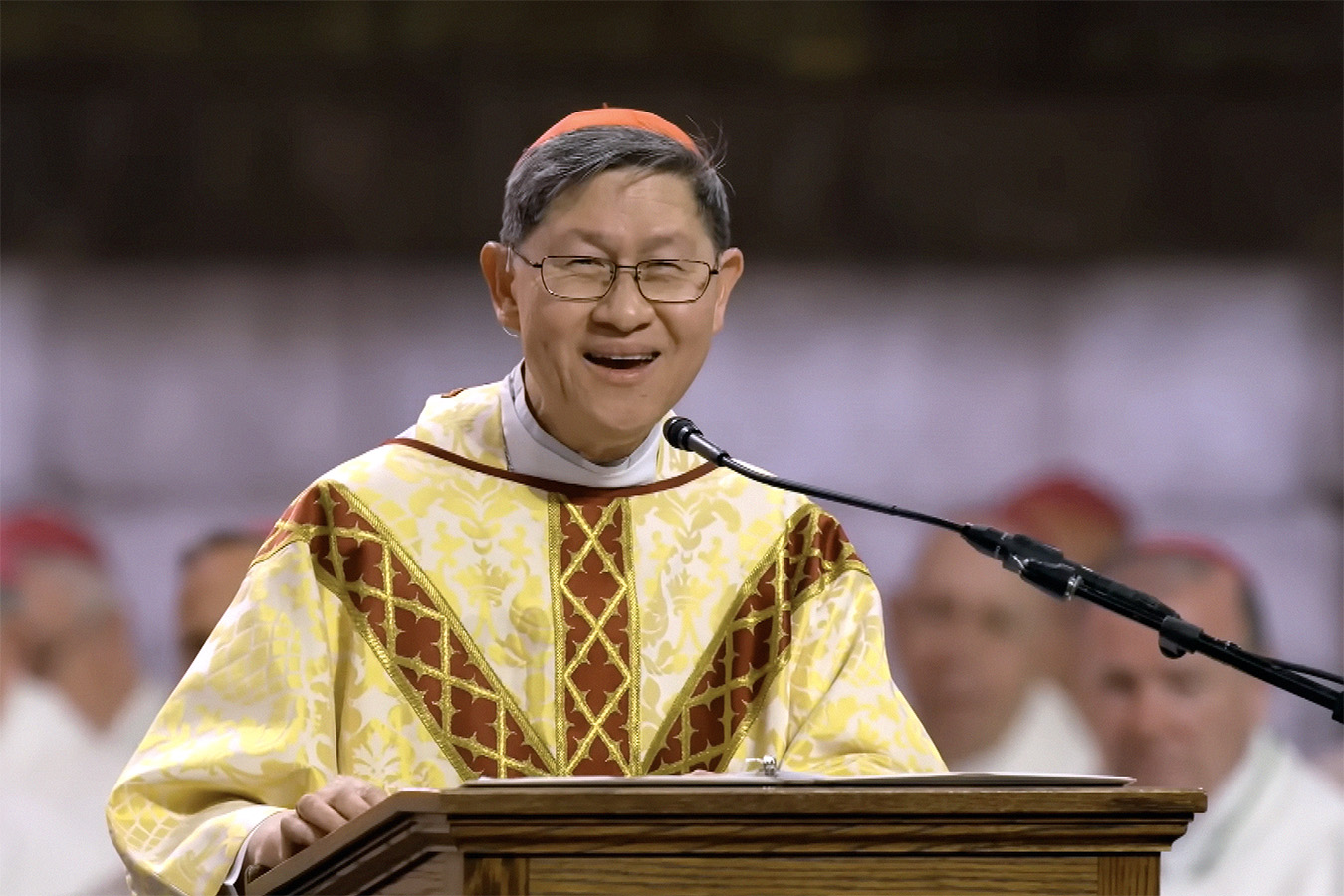 Apesar de não ter sido nomeado cardeal, Tagle é um dos favoritos para suceder Francisco. Foto: Reprodução.