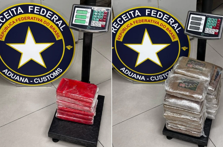 Material apreendido pela polícia