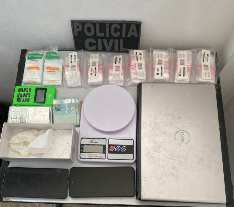 Materiais encontrados pela polícia durante a investigação. Foto: Divulgação/Polícia Civil do RN