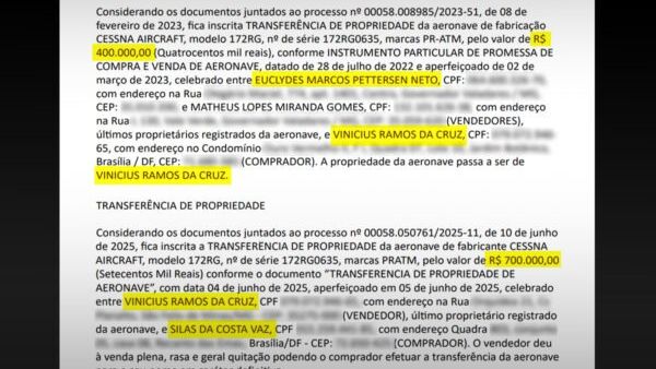 No mês seguinte, Silas revendeu o avião a um piloto. 
