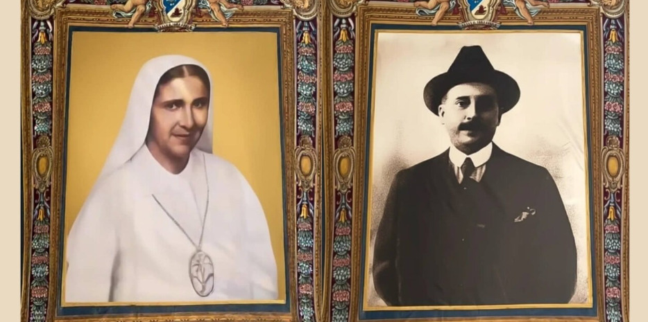 Entre os homenageados, destacam-se os primeiros venezuelanos a serem reconhecidos oficialmente como santos: José Gregorio Hernández e Madre Carmen Rendiles. Imagem: reprodução redes.
