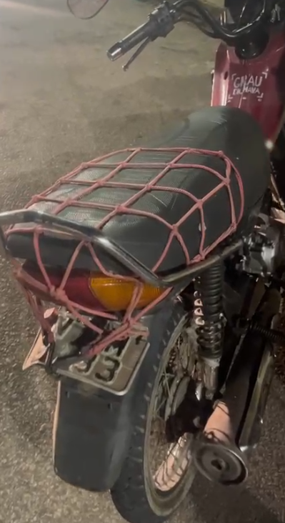 Motocicleta apreendida pelos agentes. Foto: Divulgação/PMRN