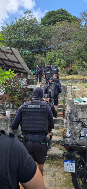 Agentes durante a operação. Foto: Divulgação/PMRN
