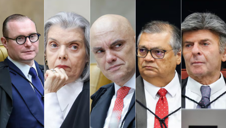 Ministros que formam a primeira corte do Supremo Tribunal Federal. Imagem reprodução internet.