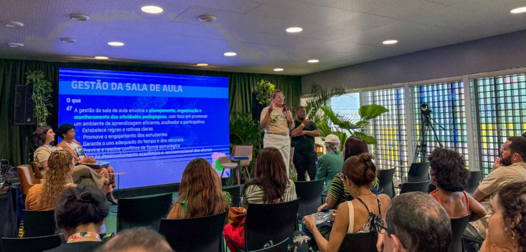 A presença potiguar é um dos destaques da programação, consolidando o Rio Grande do Norte como polo de educação científica e inovação, especialmente no estudo de ecossistemas costeiros e marinhos. Imagem divulgação evento.