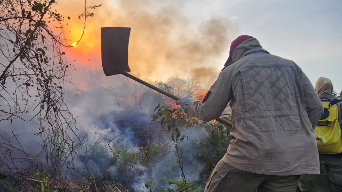 Incêndio de grandes proporções é combatido pelo CBMRN em Monte Alegre