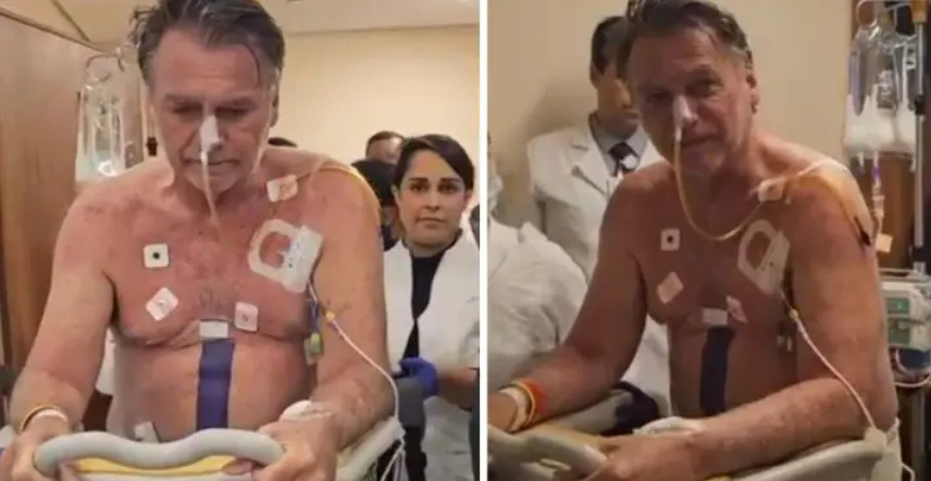 Imagem de uma das inúmeras passagens de Bolsonaro em hospitais para exames e cirurgias. Imagem: Assessoria Bolsonaro.