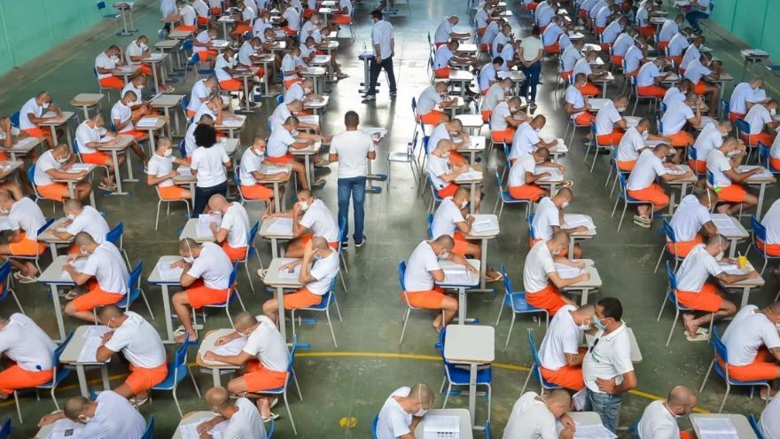 Provas são realizadas dentro das próprias unidades prisionais ou socioeducativas. Foto: Governo do Ceará