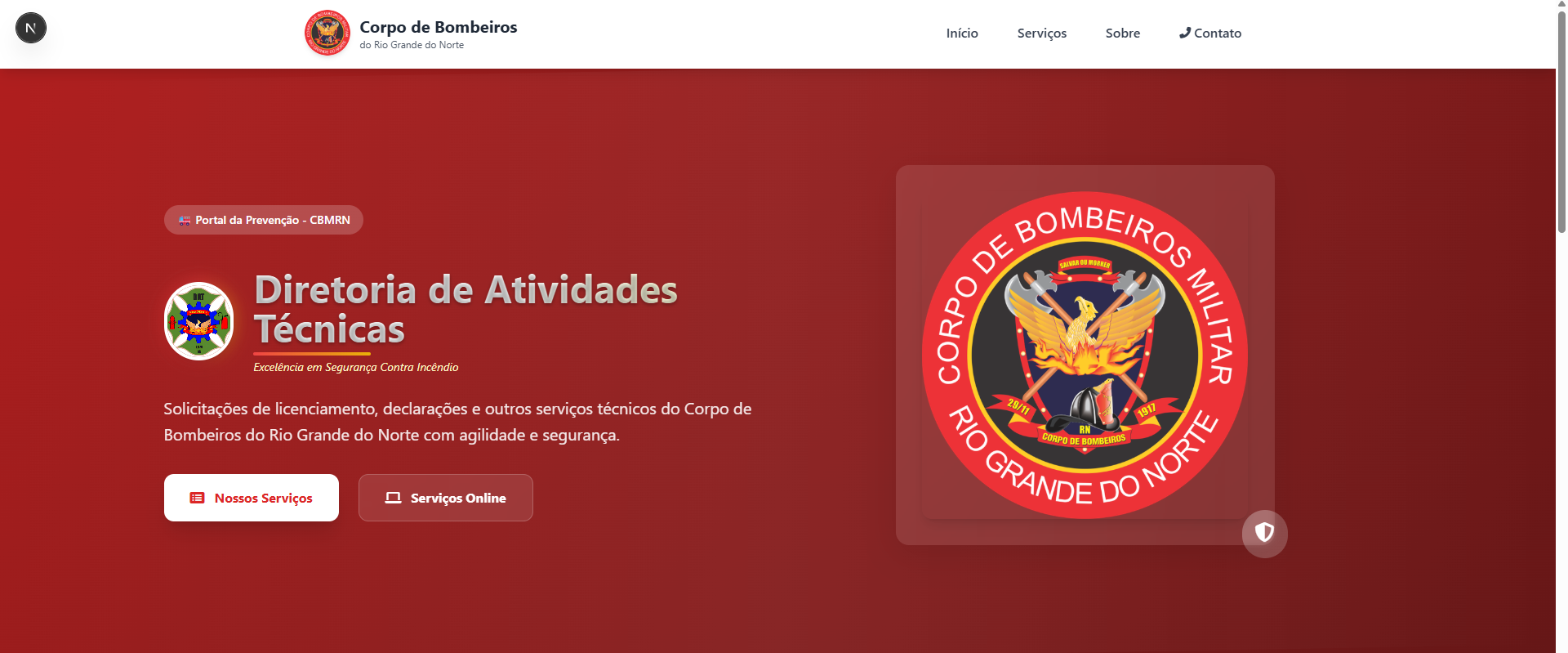 Serviços já estão disponíveis no site oficial. Foto: Reprodução/CBMRN