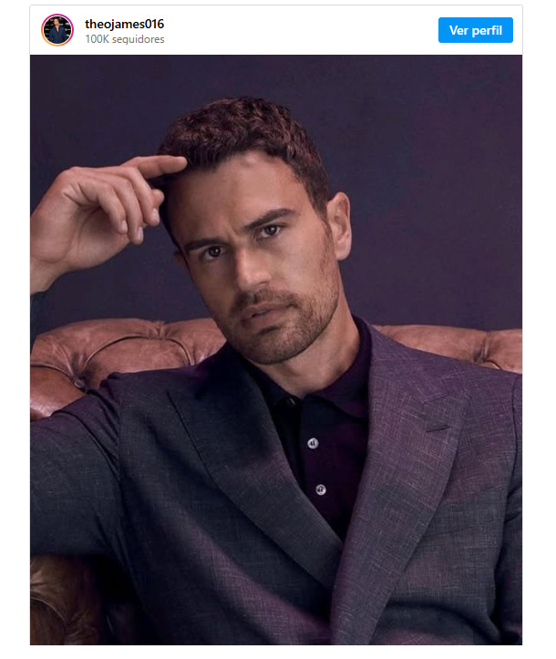 No topo da lista está o ator britânico Theo James, conhecido por “Divergente” e pelo sucesso recente em The White Lotus. Imagem: reprodução internet.