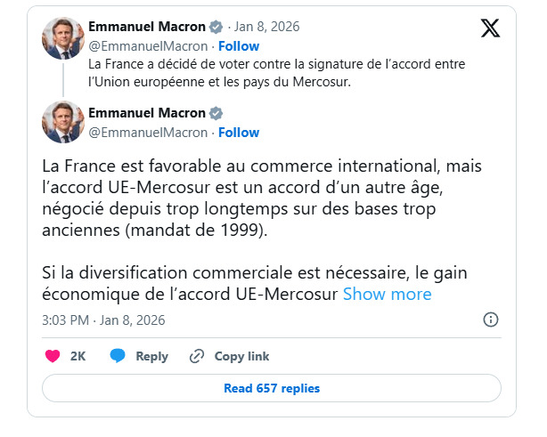 A aprovação ocorreu apesar da oposição de países como França, Irlanda, Hungria e Polônia.