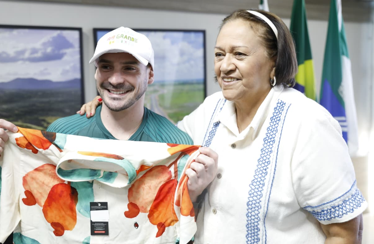 Fátima Bezerra e Arthur Zanetti durante encontro nesta quinta. Foto: Carmen Felix