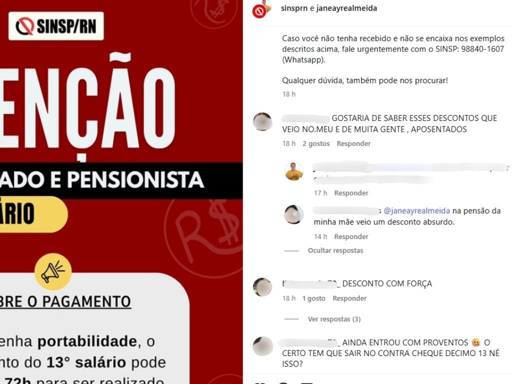 descontos de IR no 13º salário de aposentados