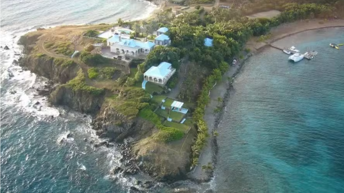 Ilha de Jeffrey Epstein. Foto: Foto: Divulgação/SDNY