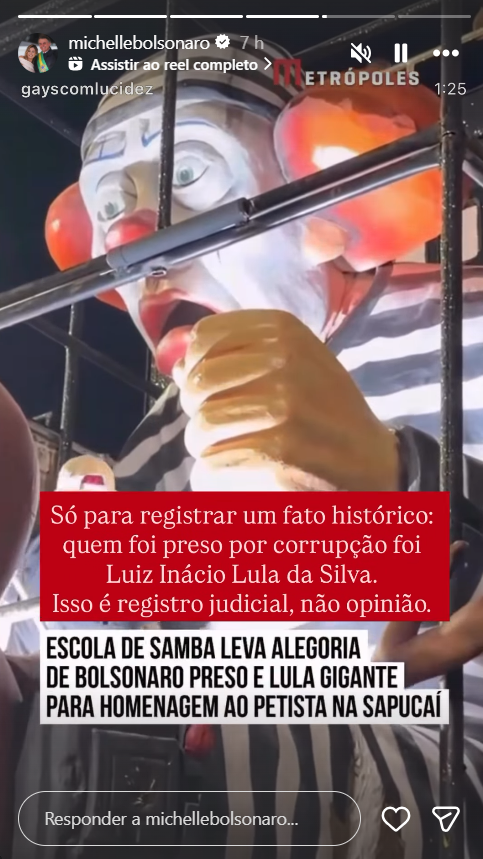Foto: Instagram/@michellebolsonaro