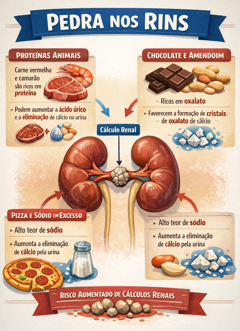 Fatores alimentares e cálculos renais