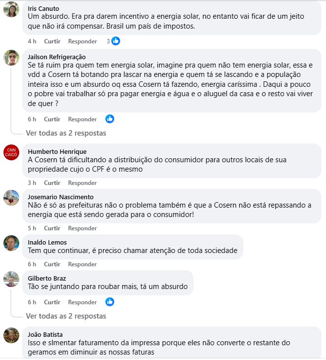 Nas redes sociais, foram muitas as manifestações de insatisfação