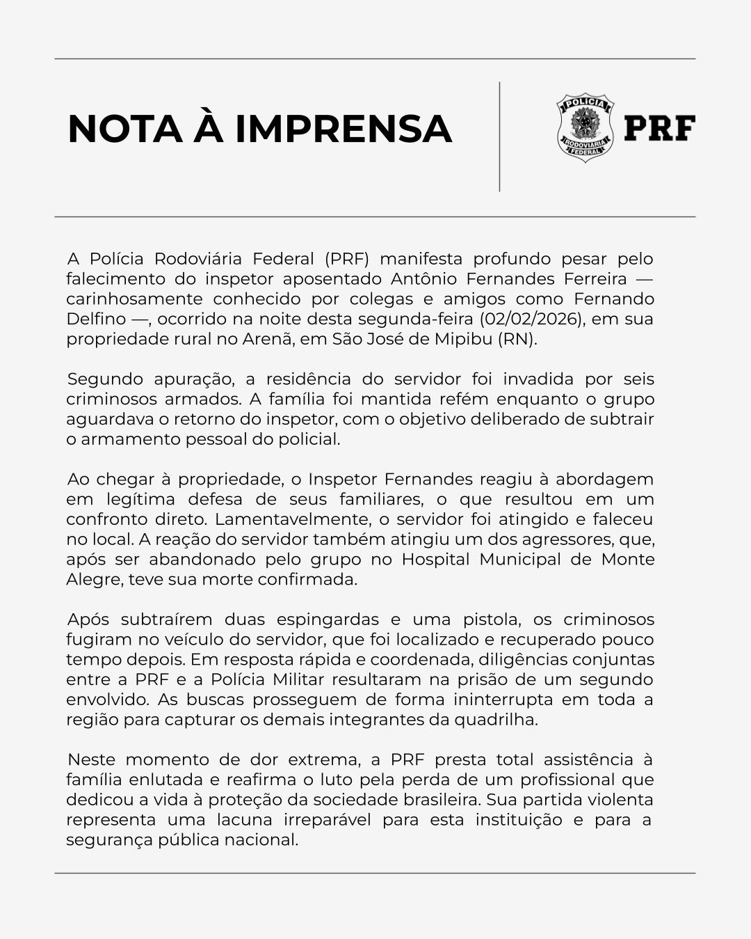 Foto: Divulgação/PRF