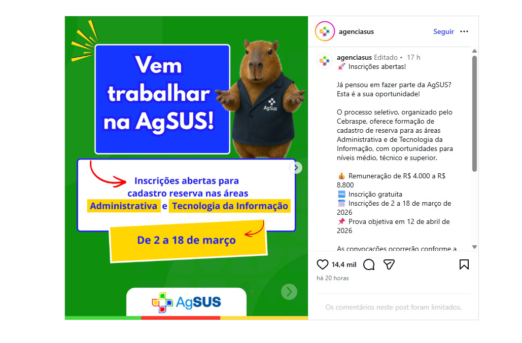 A seleção surge como alternativa para profissionais que desejam ingressar no setor público com remuneração competitiva e possibilidade de atuação em áreas consideradas estratégicas.