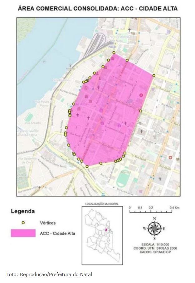  Áreas Comerciais Consolidadas - Cidade Alta