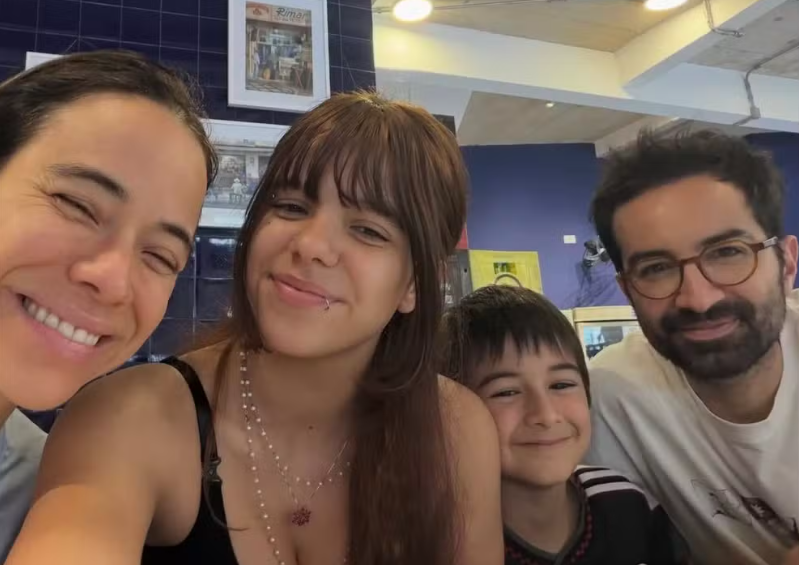  Miá e Lucas com os filhos Antônio e Nina. Foto: Reprodução/Instagram