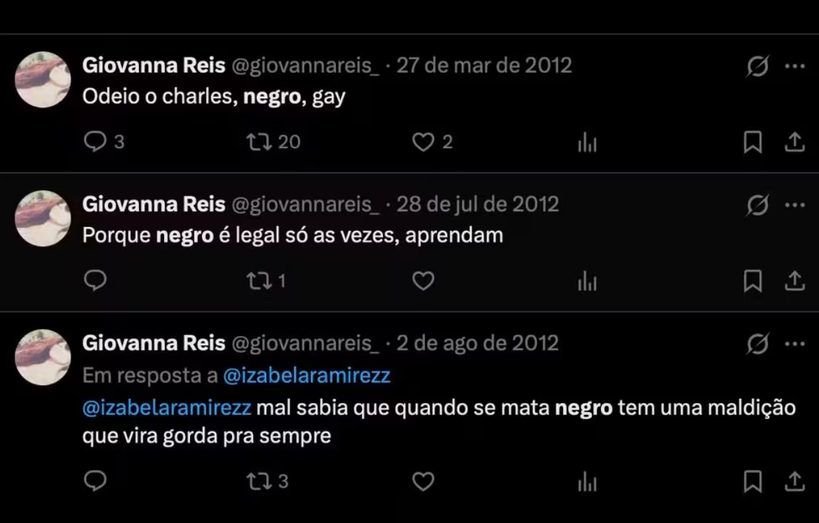 Post feitos pela então namorada da atriz. Foto: Reprodução/Internet