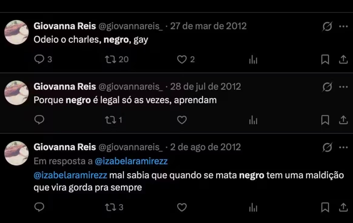 Post feitos pela então namorada da atriz. Foto: Reprodução/Internet