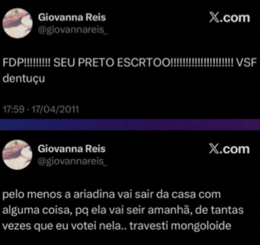 Post feitos pela então namorada da atriz. Foto: Reprodução/Internet