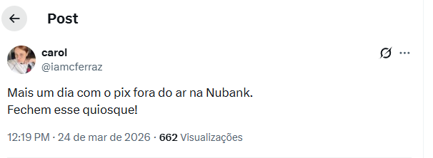 Relato de internautas nas redes. Foto: Print/X