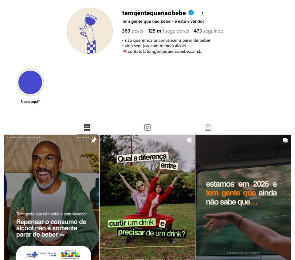 Perfil acumula mais de 120 mil seguidores no Instagram. Foto: reprodução/@temgentequenaobebe