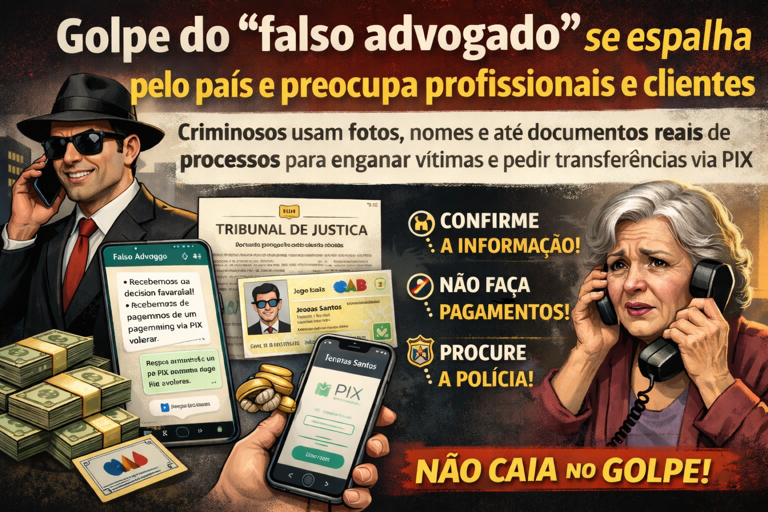 Fique atento para o golpe do "falso advogado"
