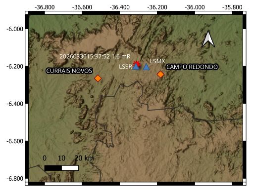Registro sísmico em Currais Novos - LABSIS